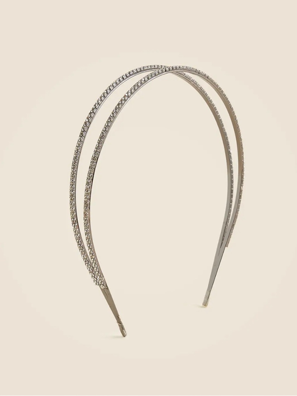 J crew silver Double crystal headband